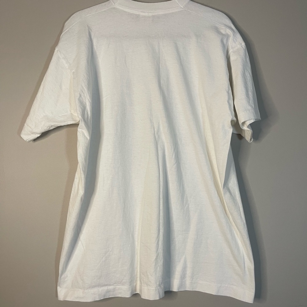 vintage 1992 Human-i-Tees "They Were Here First" white cotton graphic t-shirt - Picture 5 of 5